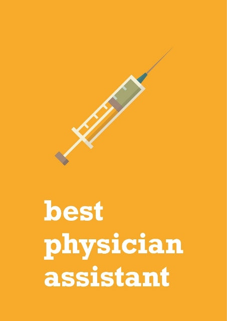 Best Physician Assistant- Thank You Greeting Card.