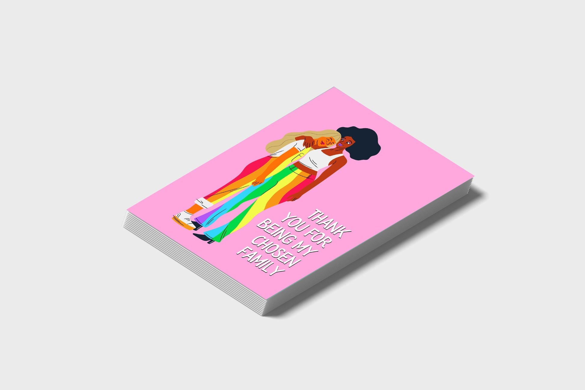 Thank You Postcards - Happy Pride Greeting - Pride Month - Thank You For Being My Chosen Family..