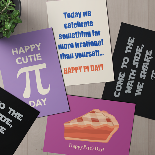 Pi Day Or Pie Day: Postcard Bundle; Pack Of 5 Or 10 Postcards.