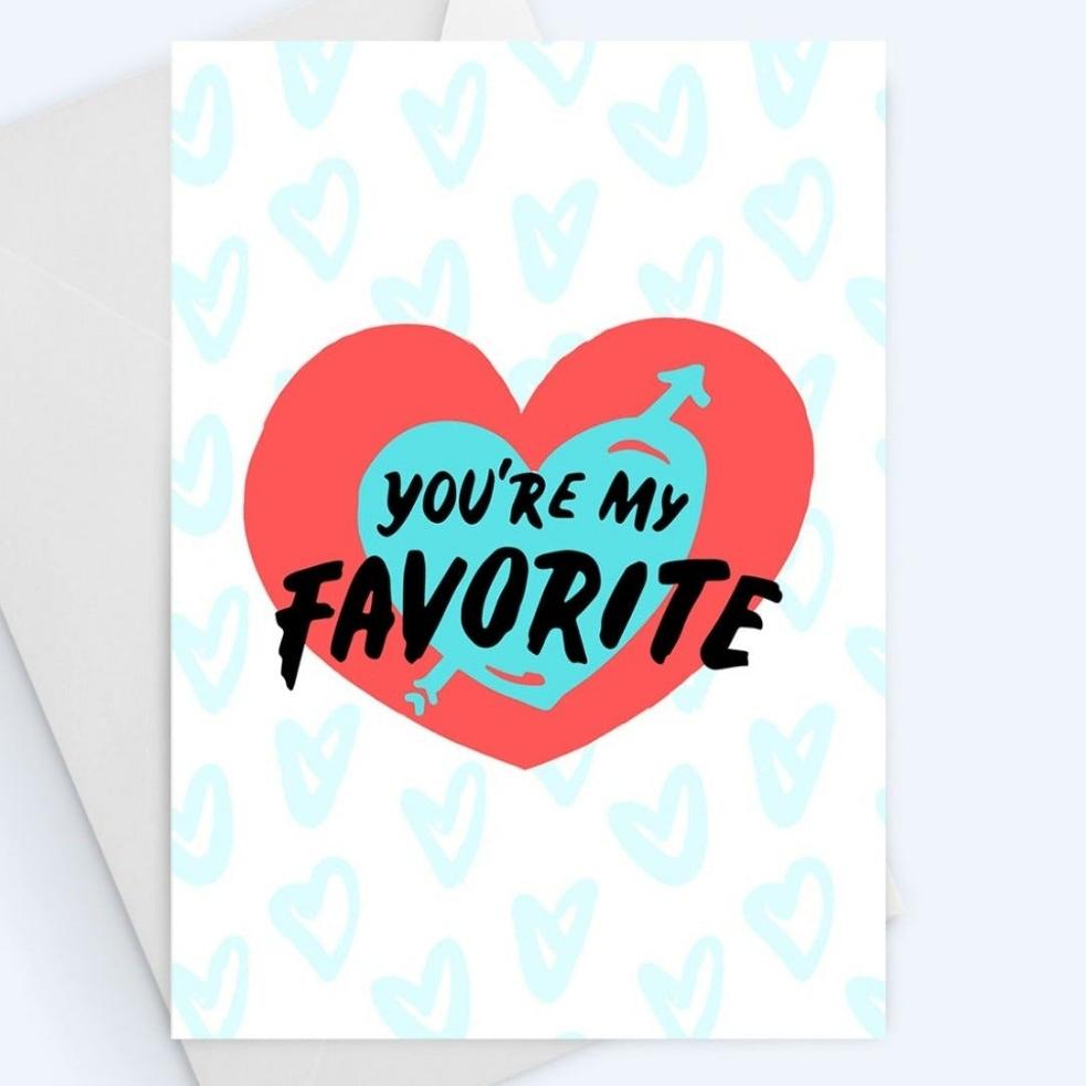 You Are My Favorite, Heart Arrow, Valentine's Day Greeting Card