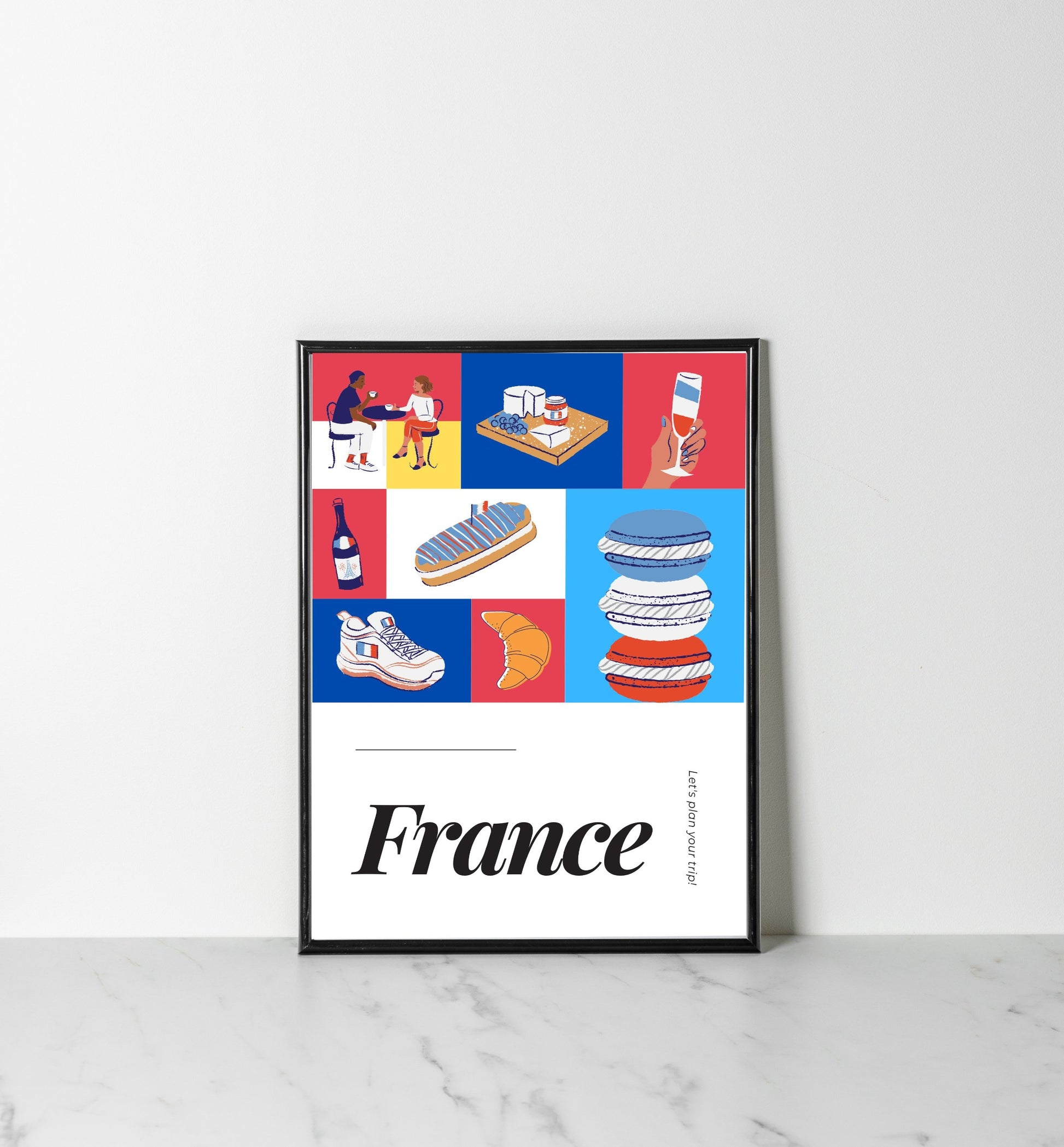 European Travel Posters - France - Spain - Italy - Poster Set.
