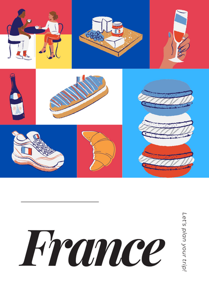 European Travel Posters - France - Spain - Italy - Poster Set.