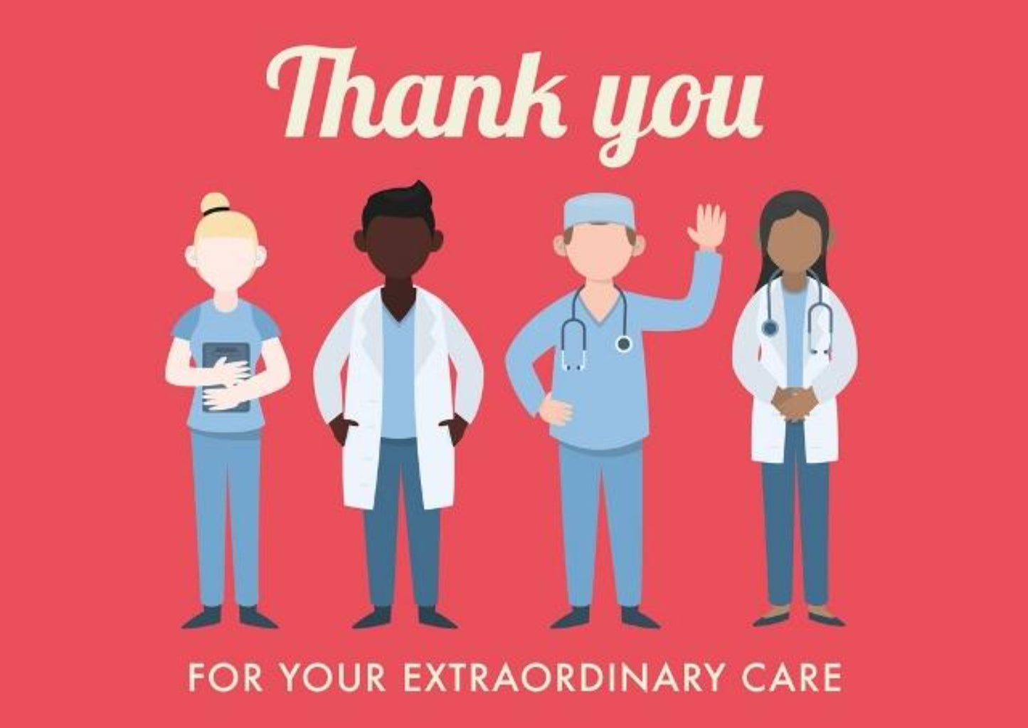 Thank You For Your Extraordinary Care - Frontline Workers Card.