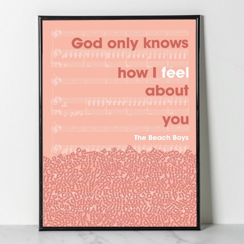 Beach Boys God Only Knows Art Print - Wall Decor - Wall Art.