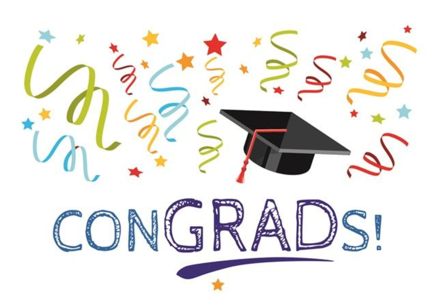 Congrads! Congratulations Graduation Greeting Card.