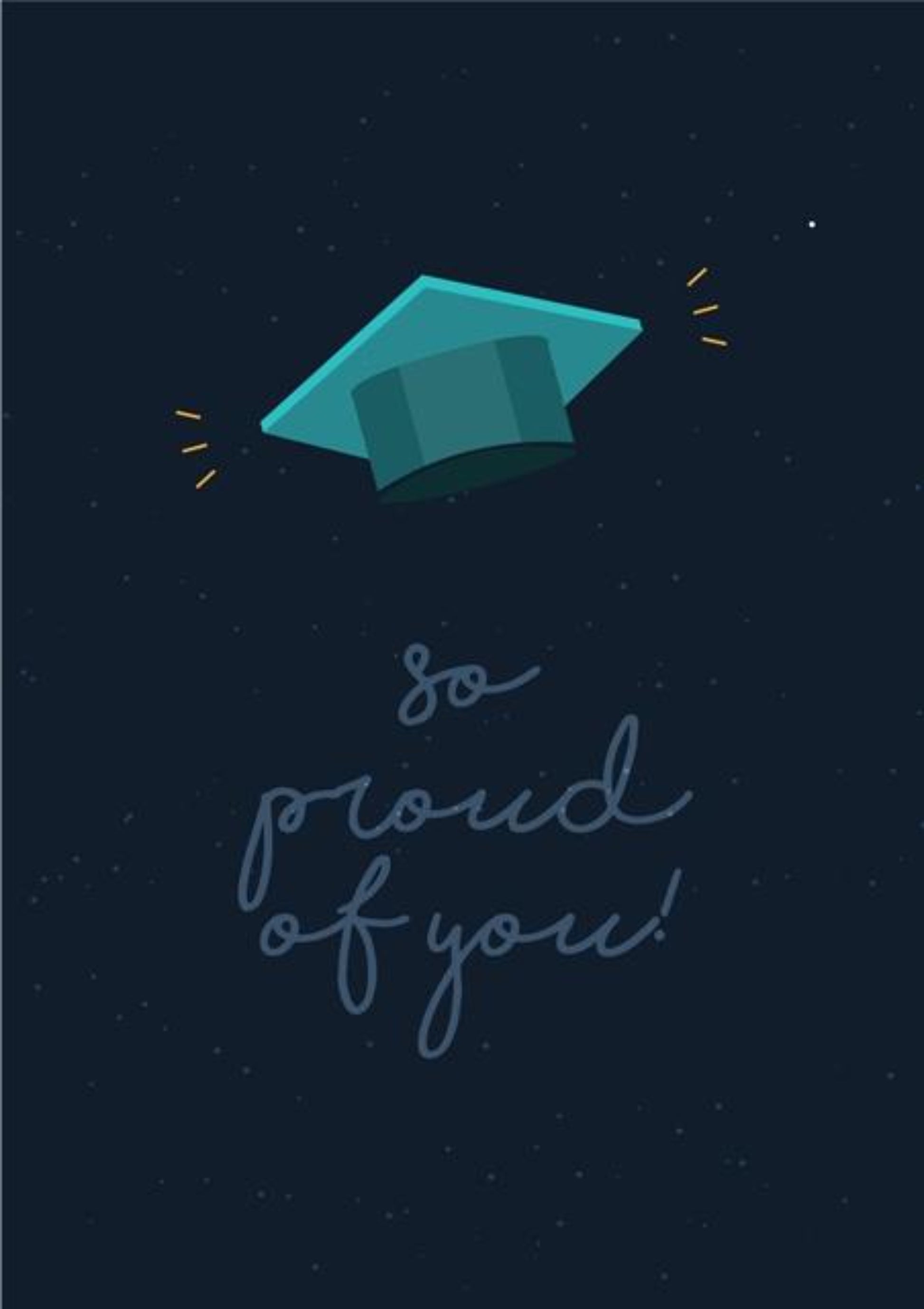 Proud of You! Graduation Congratulations Greeting Card.