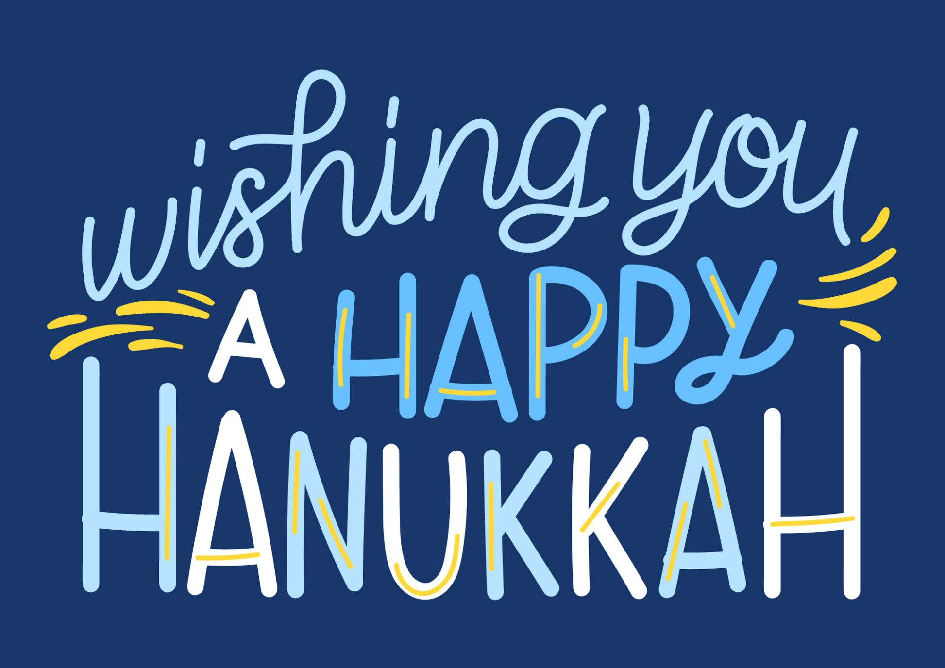 Wishing You A Happy Hanukkah Postcard Set (Pack Of 5 Or 10).