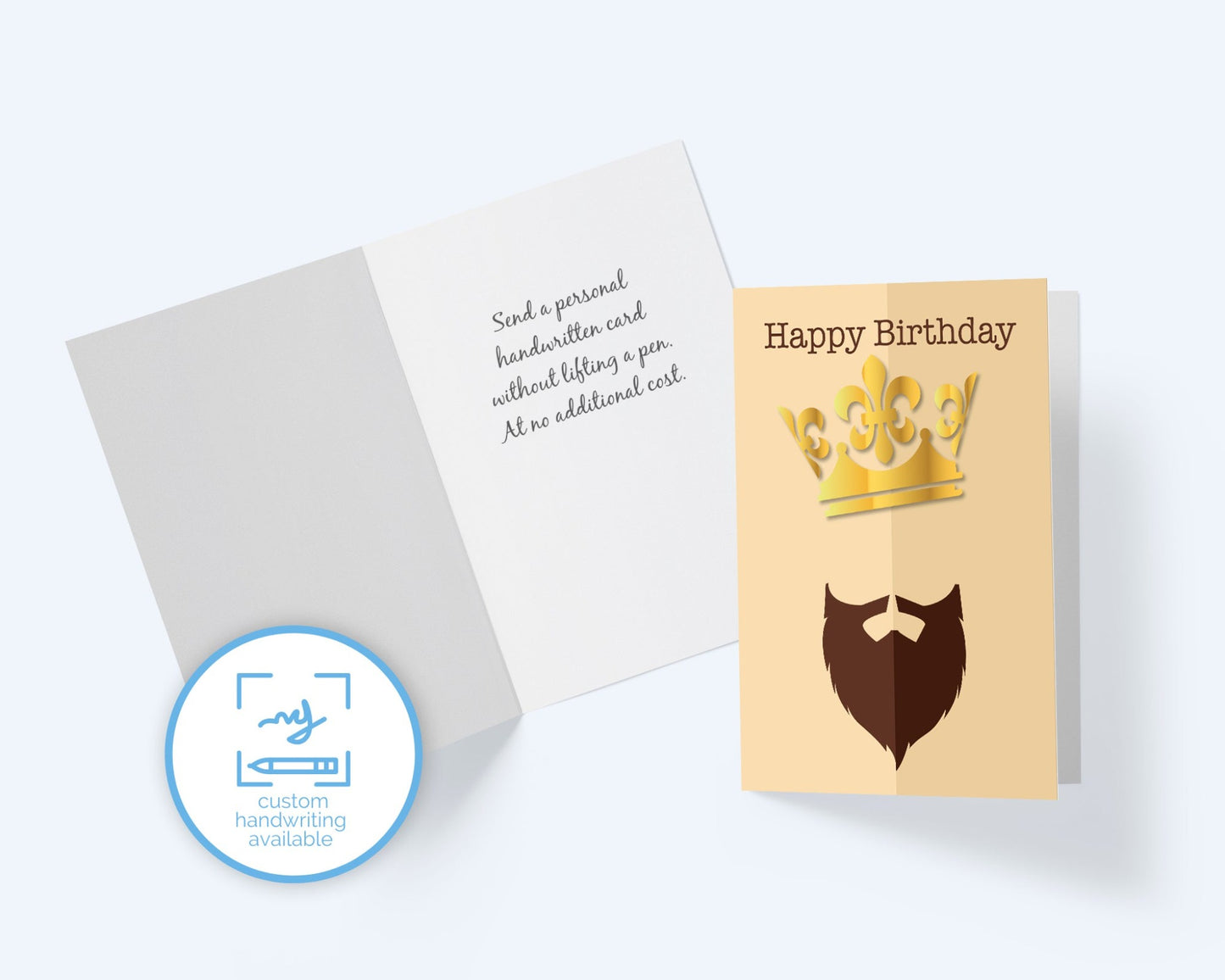 Happy Birthday King - Happy Birthday Greeting Card - King Of Beards