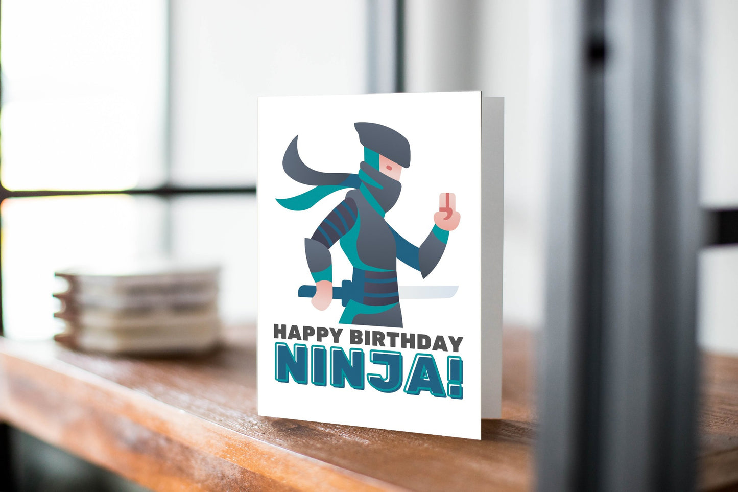 Happy Birthday Ninja Greeting Card.