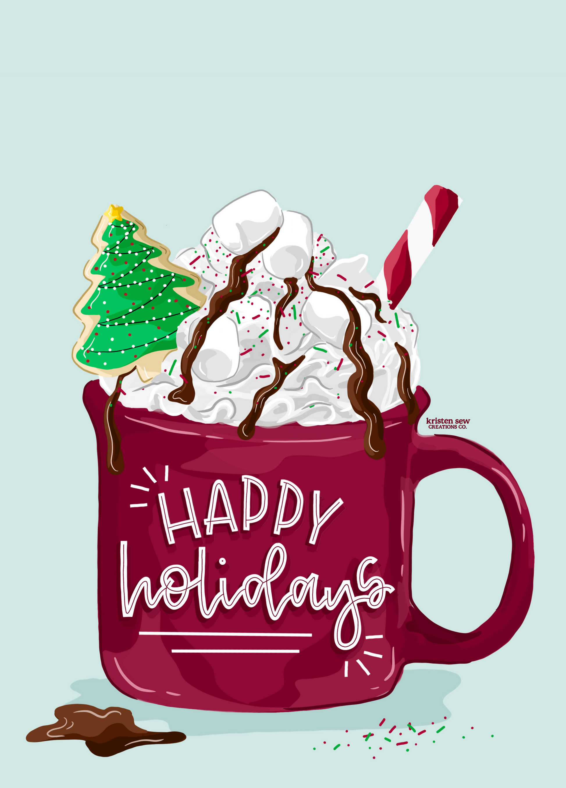Holiday Mug Postcard Set - Kristen Sew.