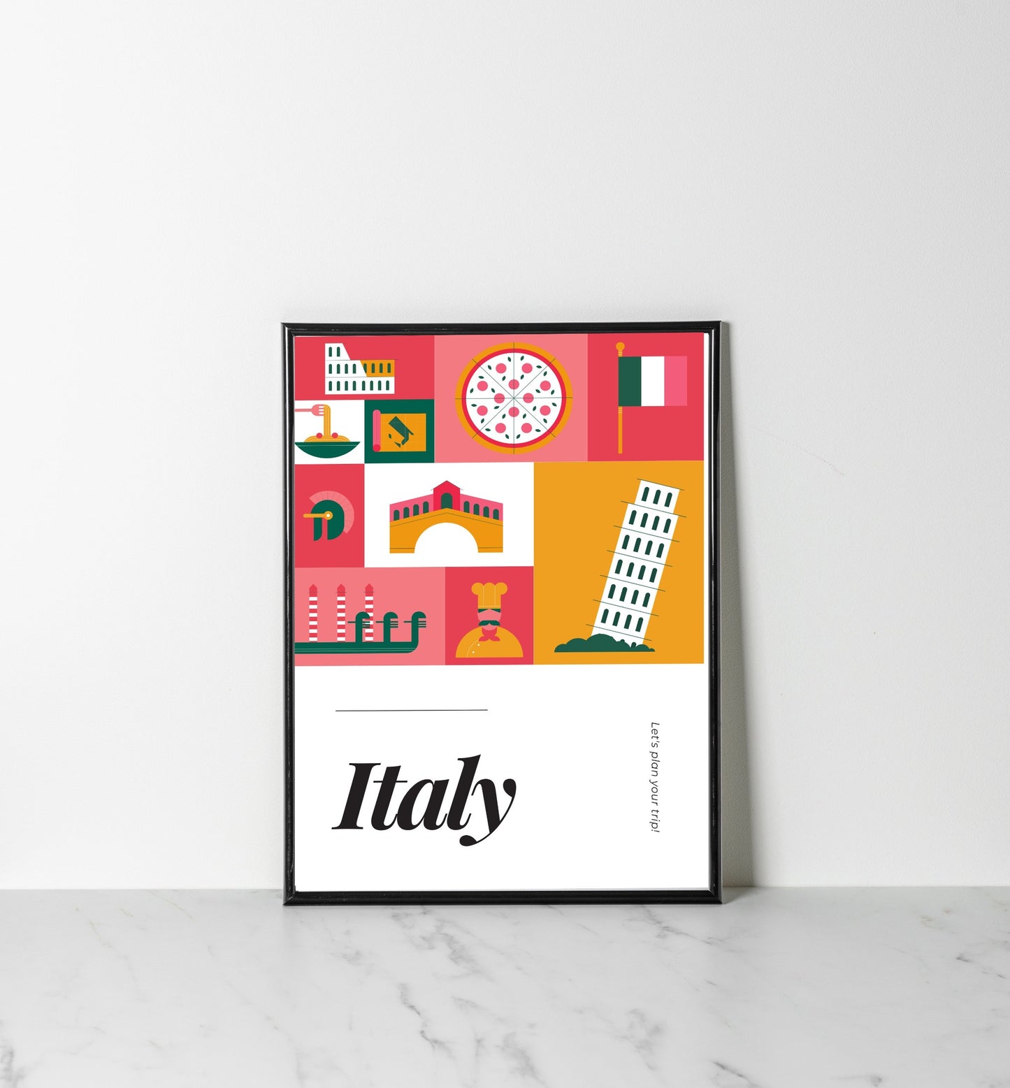European Travel Posters - France - Spain - Italy - Poster Set.