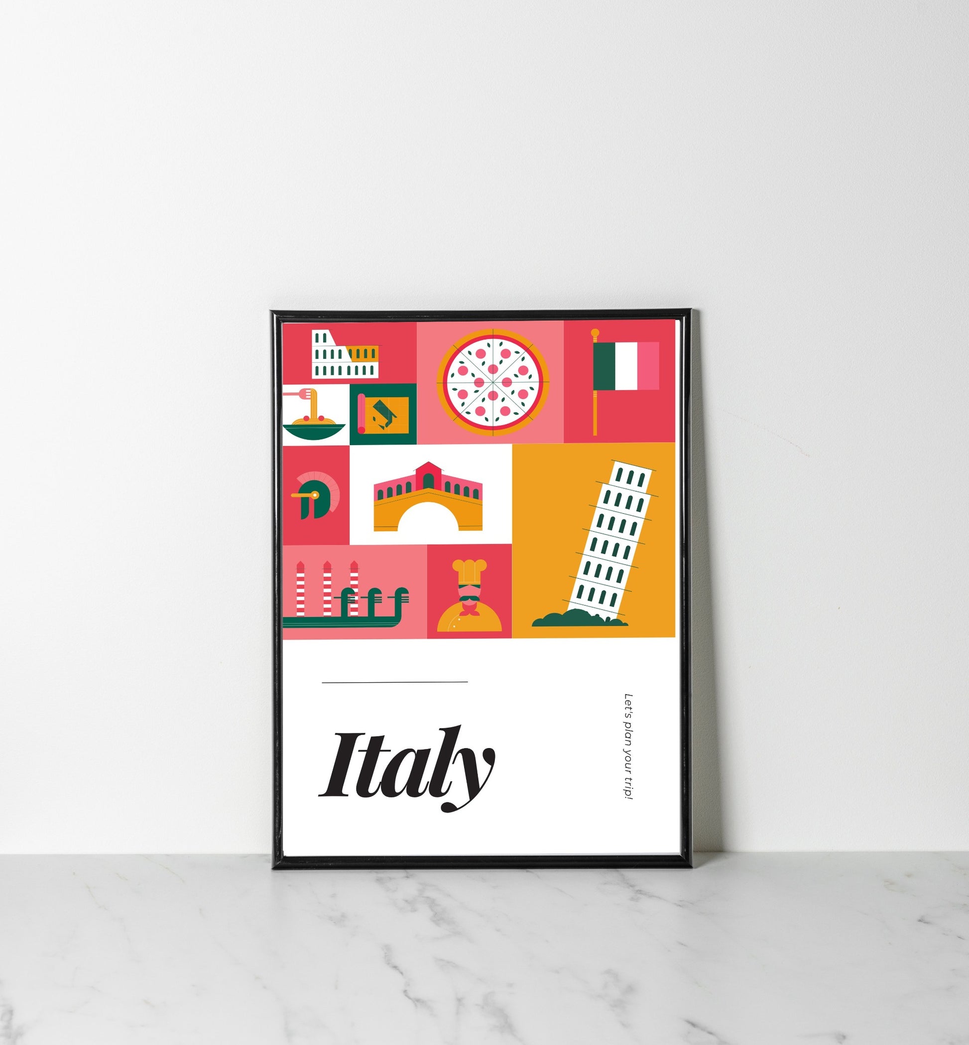 European Travel Posters - France - Spain - Italy - Poster Set.