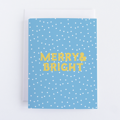 Merry & Bright Christmas Greeting Card.