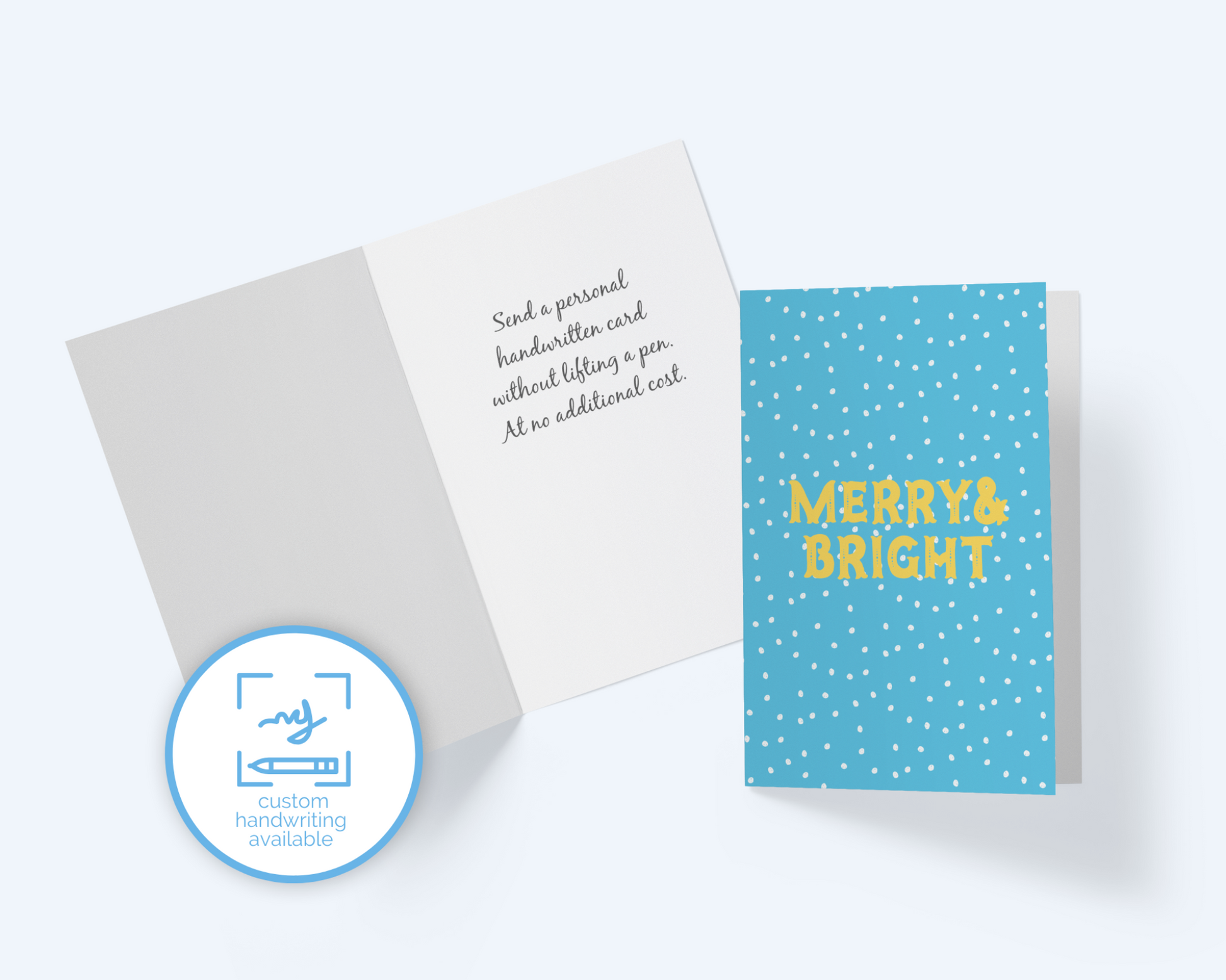Merry & Bright Christmas Greeting Card.