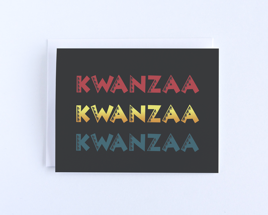 Happy Kwanzaa Greeting Card, Kwanzaa Notecard.