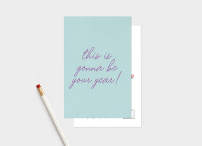 Postcard Set: Happy New Year, Set of 5 or 10 Note Cards.