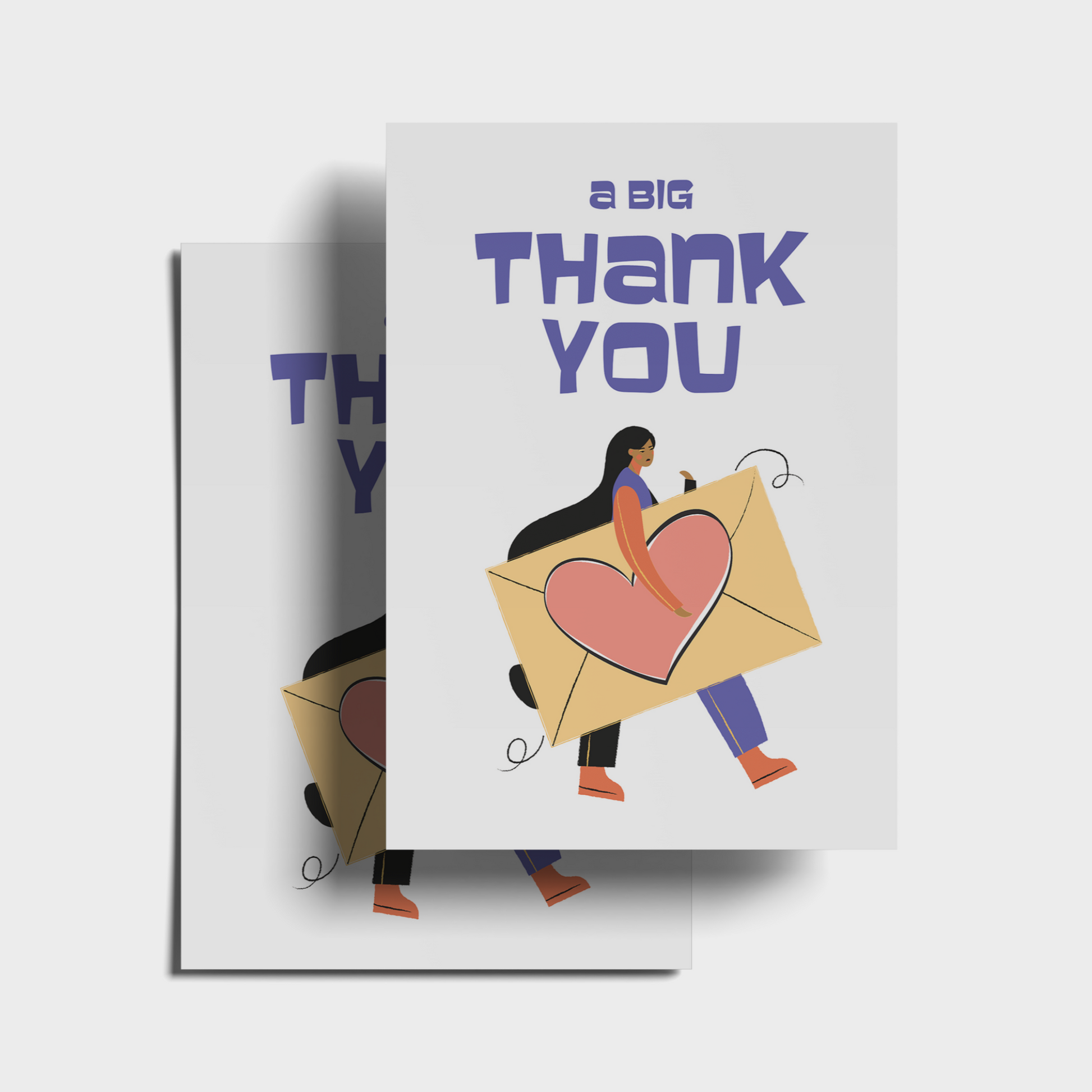 A Big Thank You Postcard Bundle - Pack of 5 or 10 Postcards.