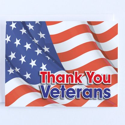 Thank You Veterans Greeting Card, Thank You For You Service.