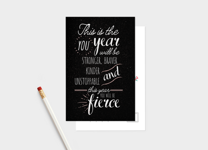 Postcard Set: Happy New Year, Set of 5 or 10 Note Cards.