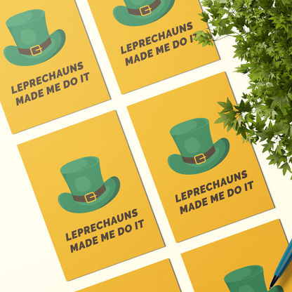 St. Patrick's Day: Leprechaun's Made Me Postcard Bundle - Pack Of 5 or 10.