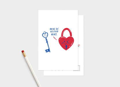 Valentine Day Postcard Bundle, I Lava You & More