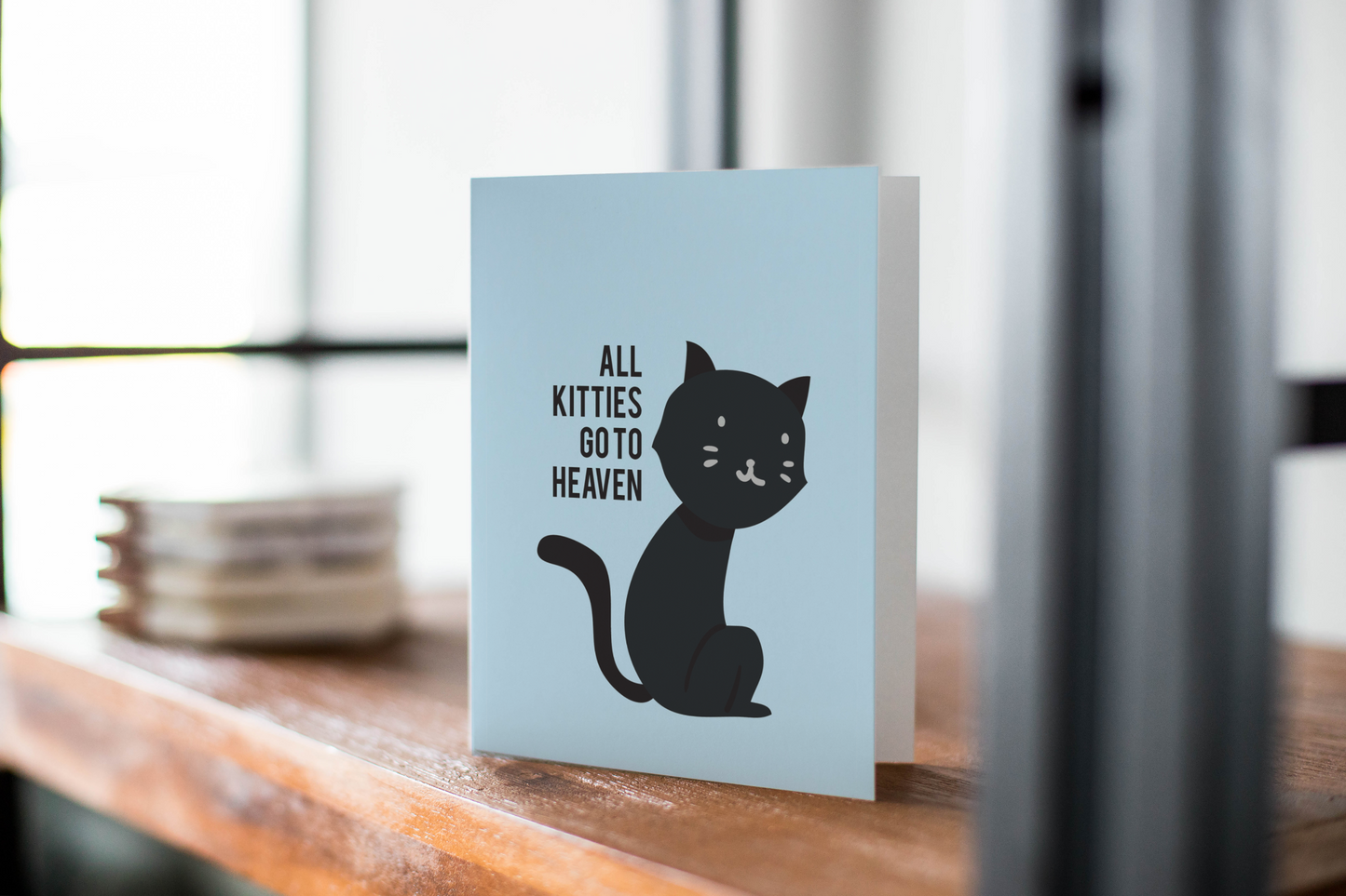 All Kitties Go to Heaven - Pet Sympathy Greeting Card