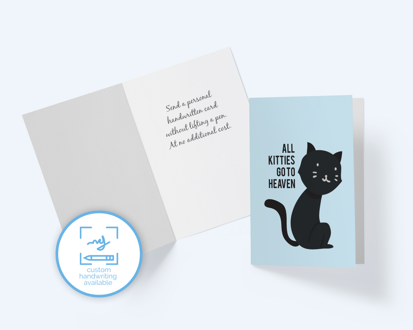 All Kitties Go to Heaven - Pet Sympathy Greeting Card