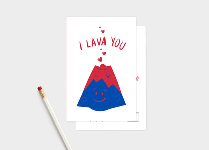 Valentine Day Postcard Bundle, I Lava You & More