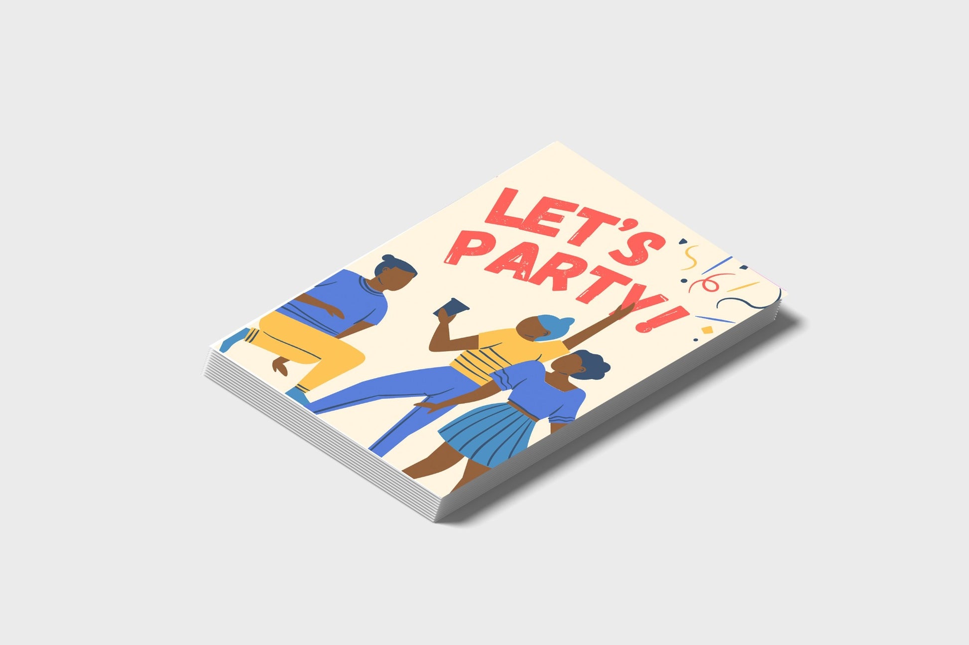 Let's Party Invitation Postcard Set.