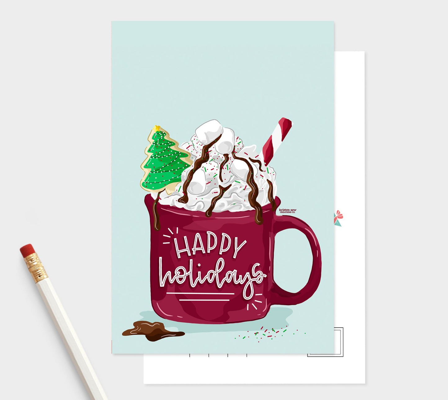 Holiday Mug Postcard Set - Kristen Sew