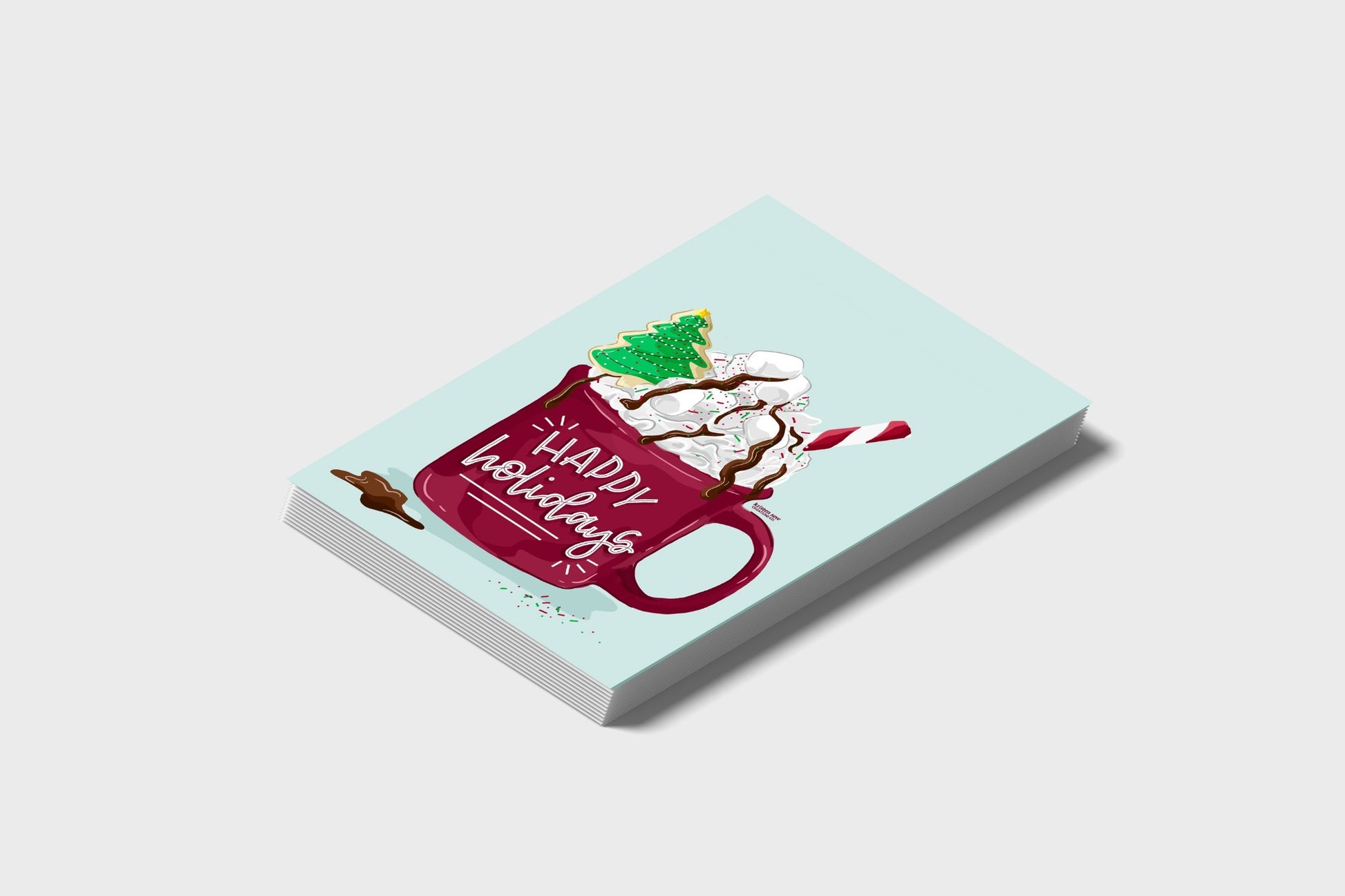 Holiday Mug Postcard Set - Kristen Sew.