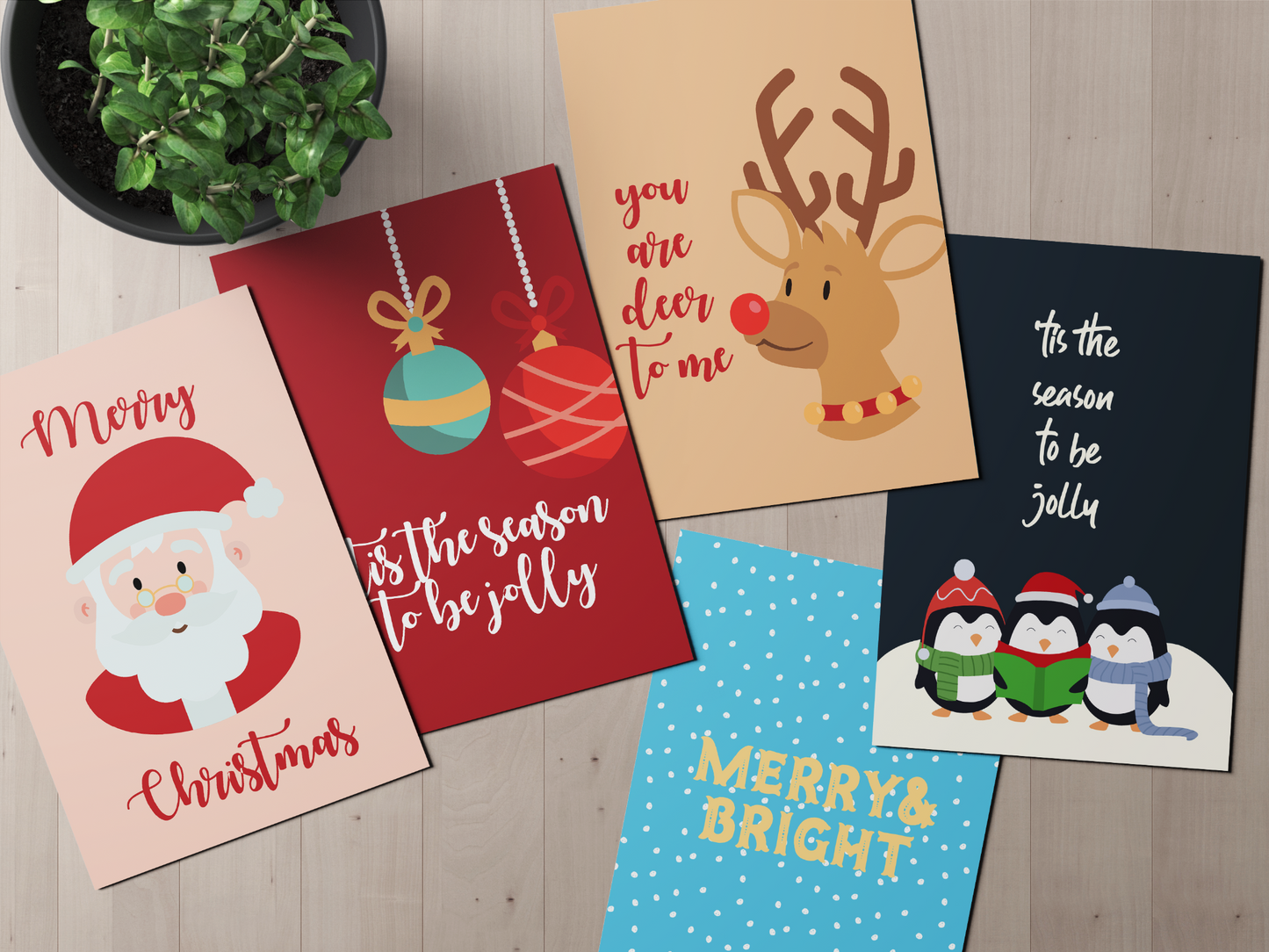 Christmas & Holiday Postcard, Set Of 5 or 10 Note Cards.