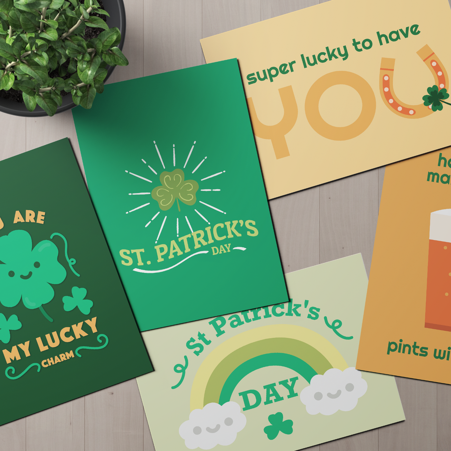 Lucky To Have You Postcards - Pack Of 5 Or 10 Postcards.