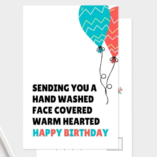 Happy Birthday Greeting Card - Birthday Card - Pandemic Birthday Card -.