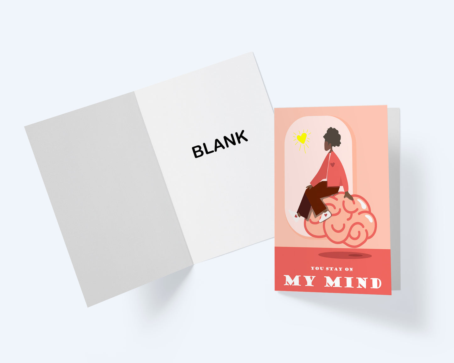 Thinking of You Card: You Never Leave My Mind (Female/Male Version)