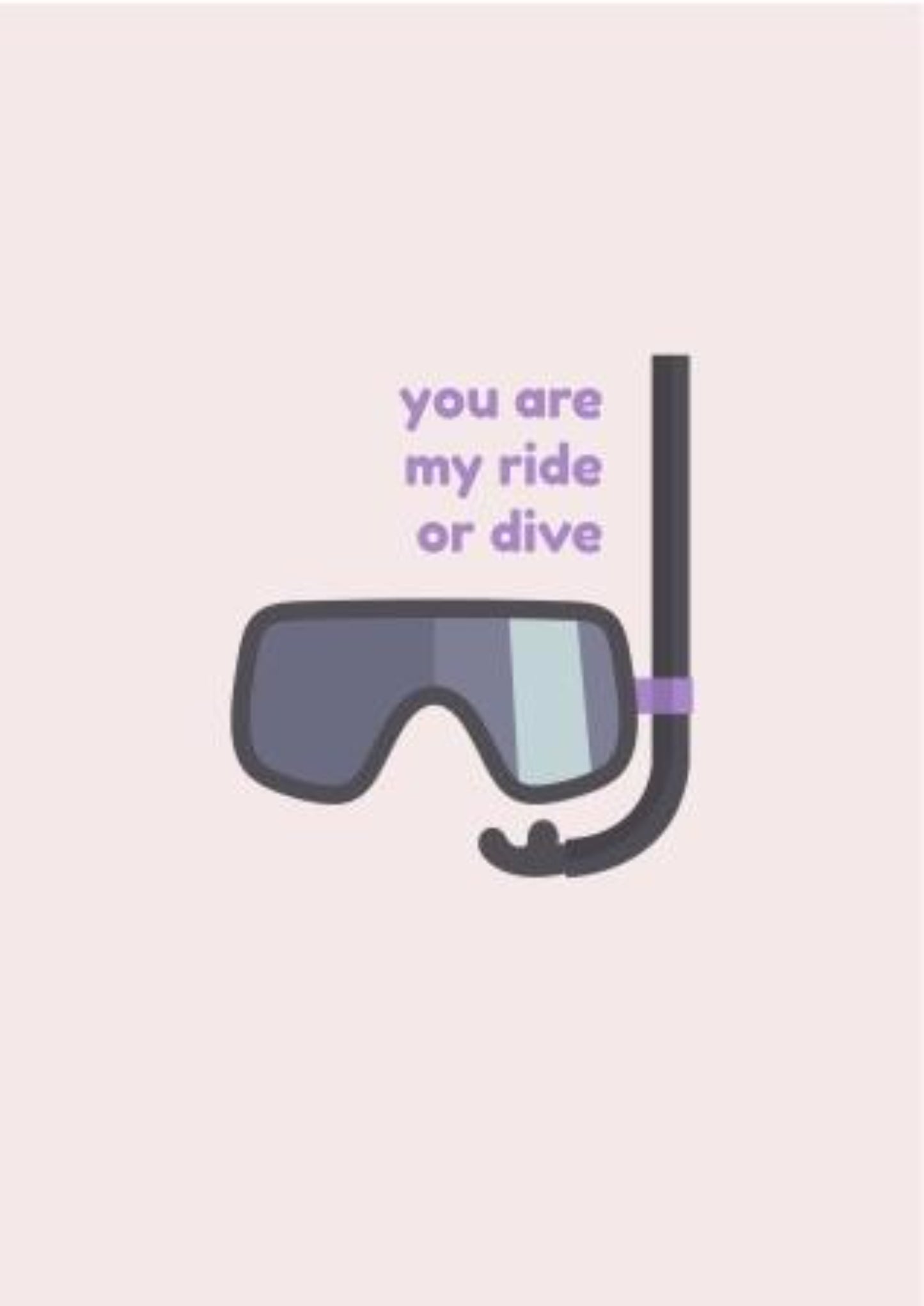 Ride or Dive Greeting Card - Scuba Romance Greeting Card.