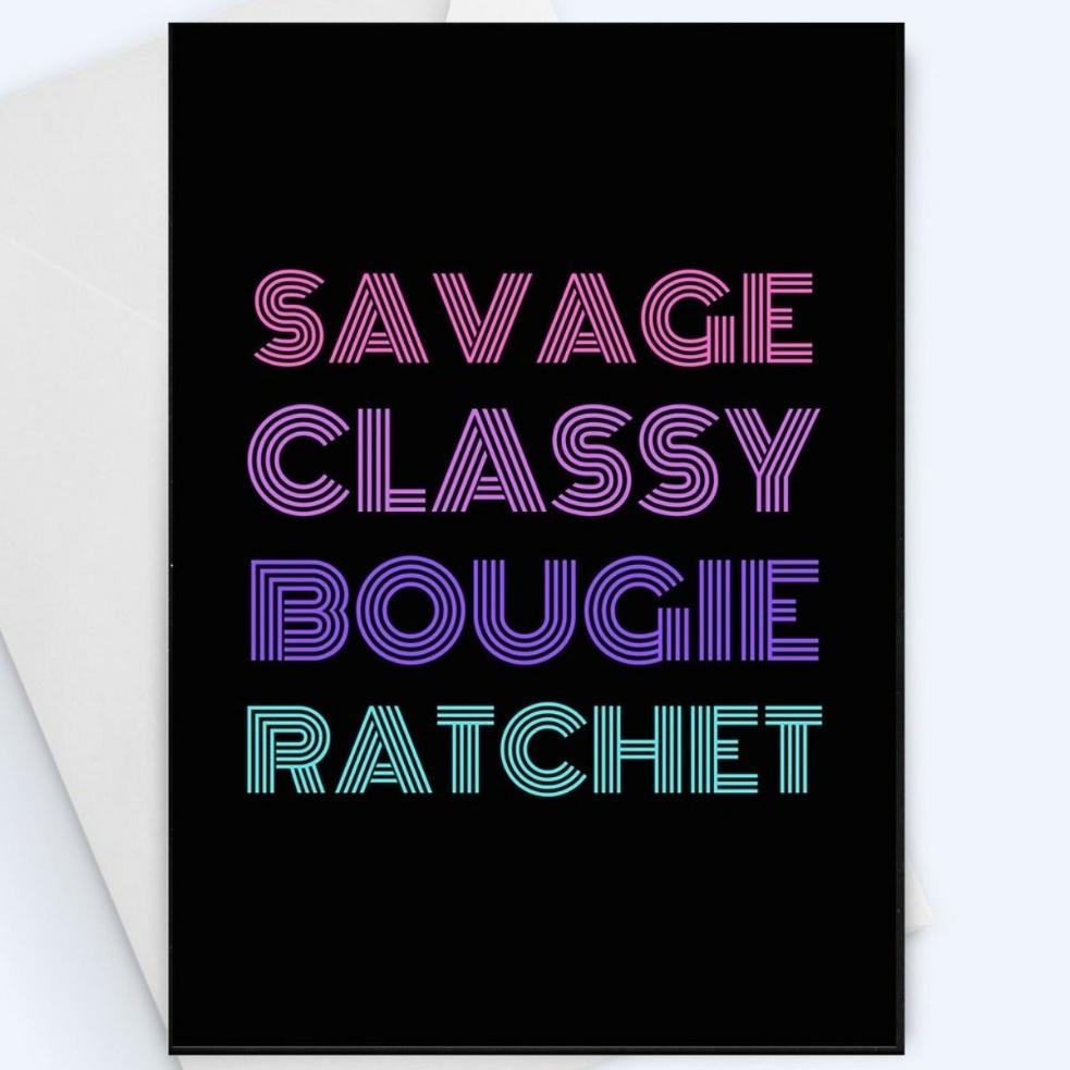Savage Greeting Card - Thinking of You.