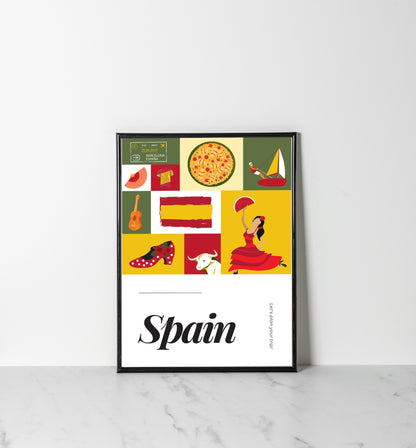 European Travel Posters - France - Spain - Italy - Poster Set.