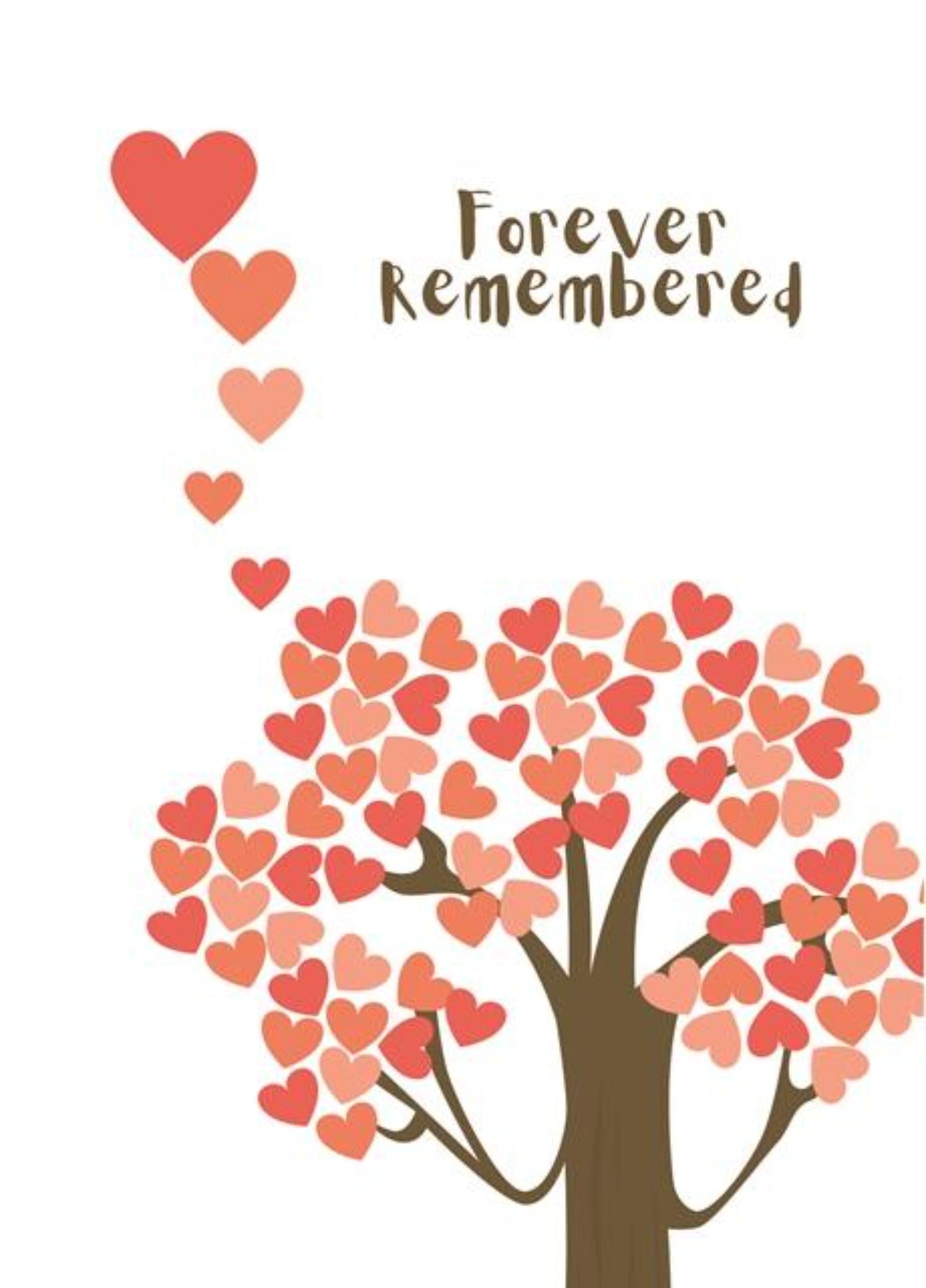 Forever Remembered In Our Hearts -  Sympathy Greeting Card.