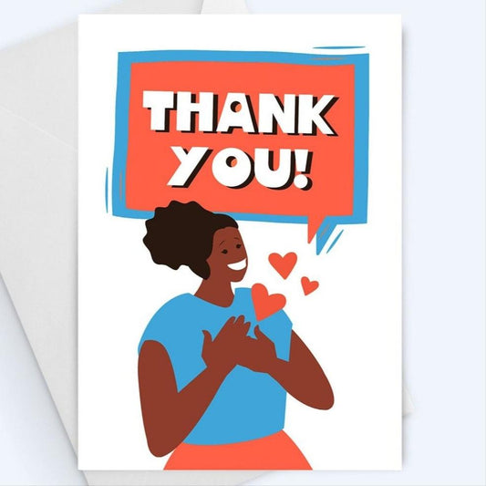 Thank You Greeting Card - Hands To Heart