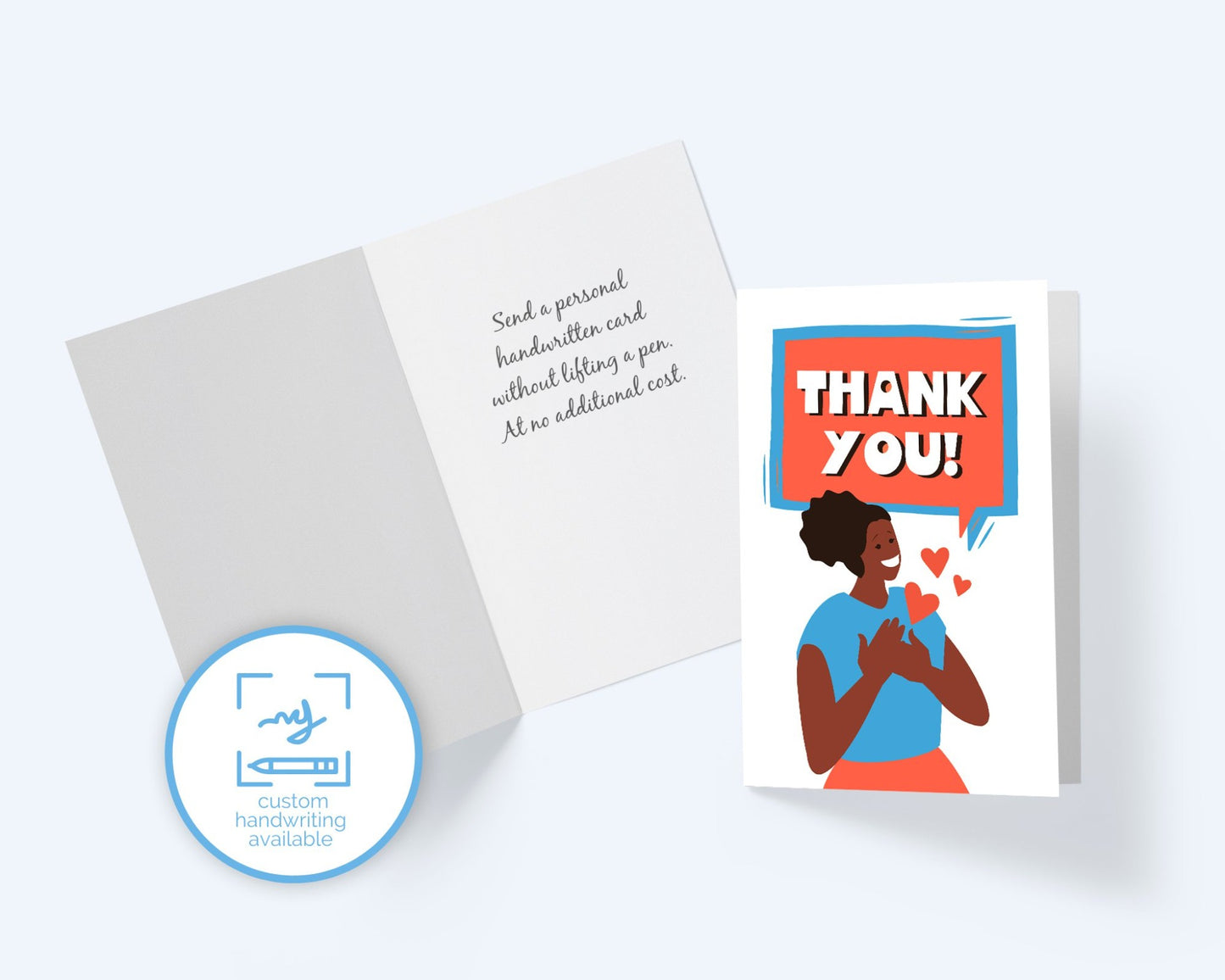 Thank You Greeting Card - Hands To Heart