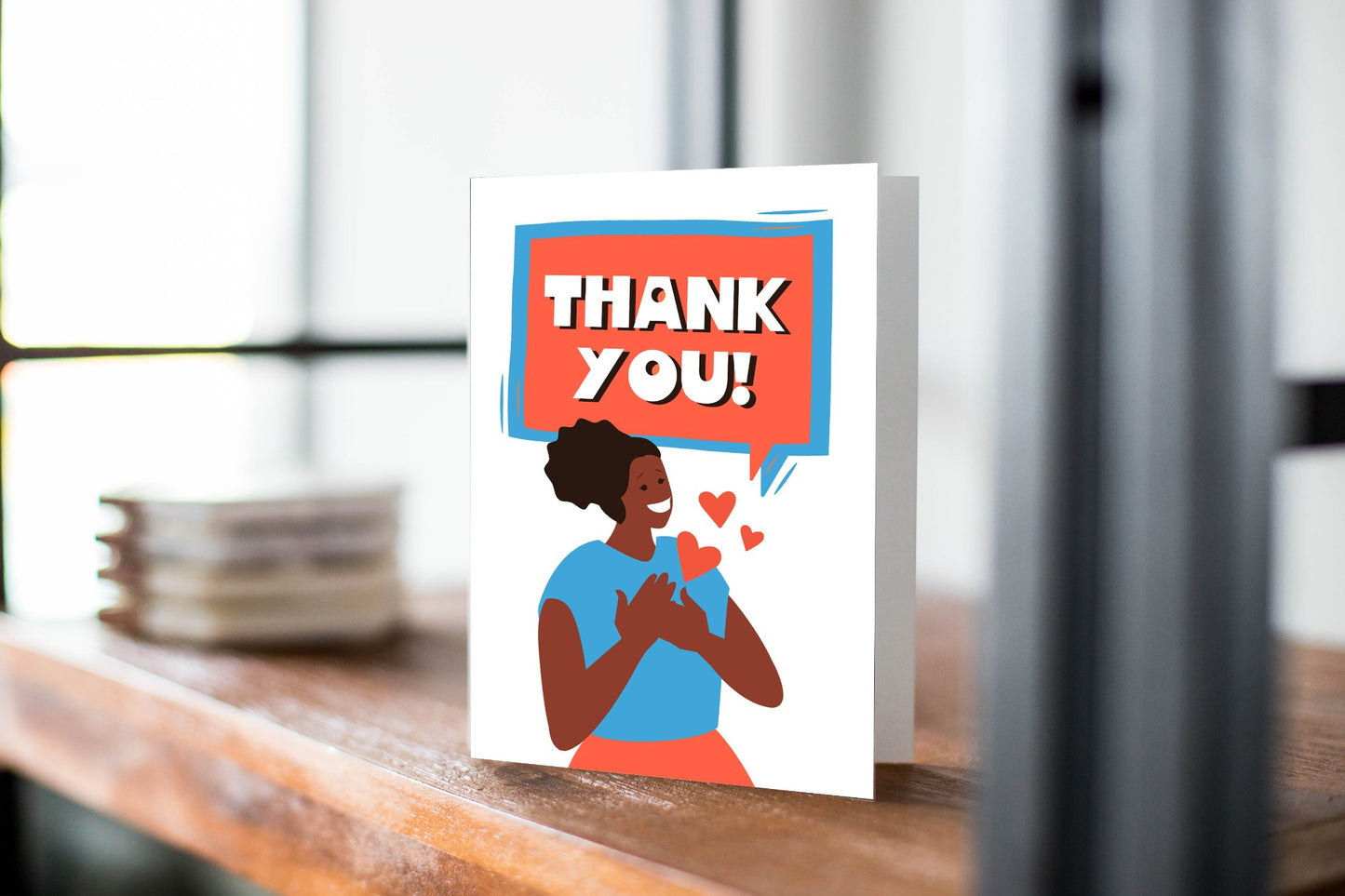 Thank You Greeting Card - Hands To Heart