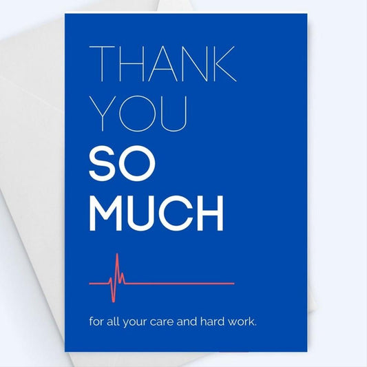 Thank You So Much Healthcare Worker Appreciation Greeting Card - Thank You Card.