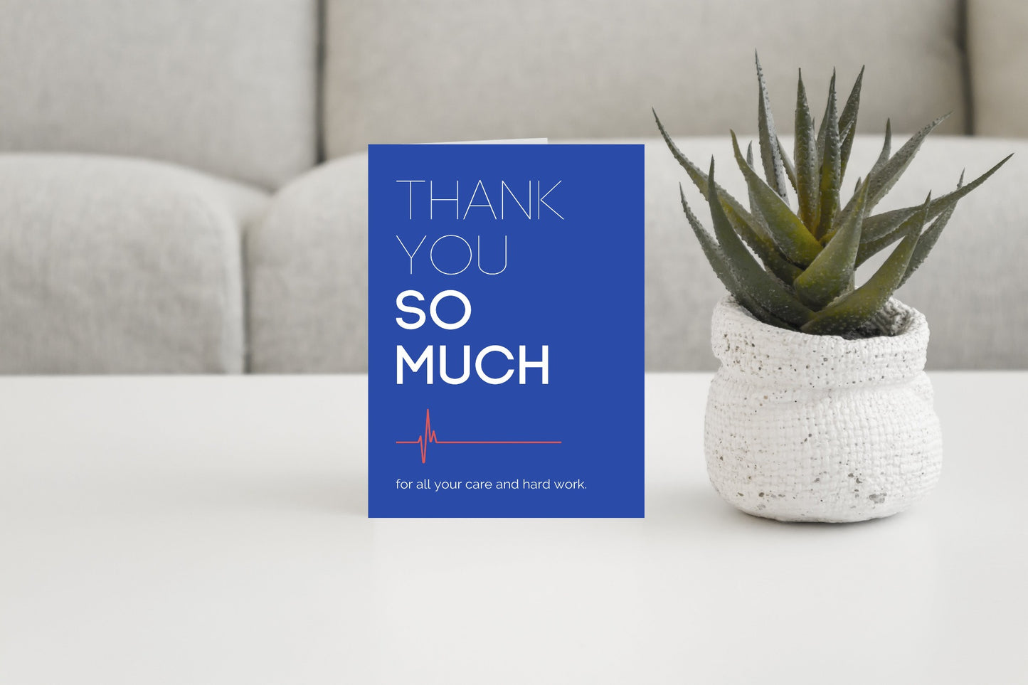 Thank You So Much Healthcare Worker Appreciation Greeting Card - Thank You Card.