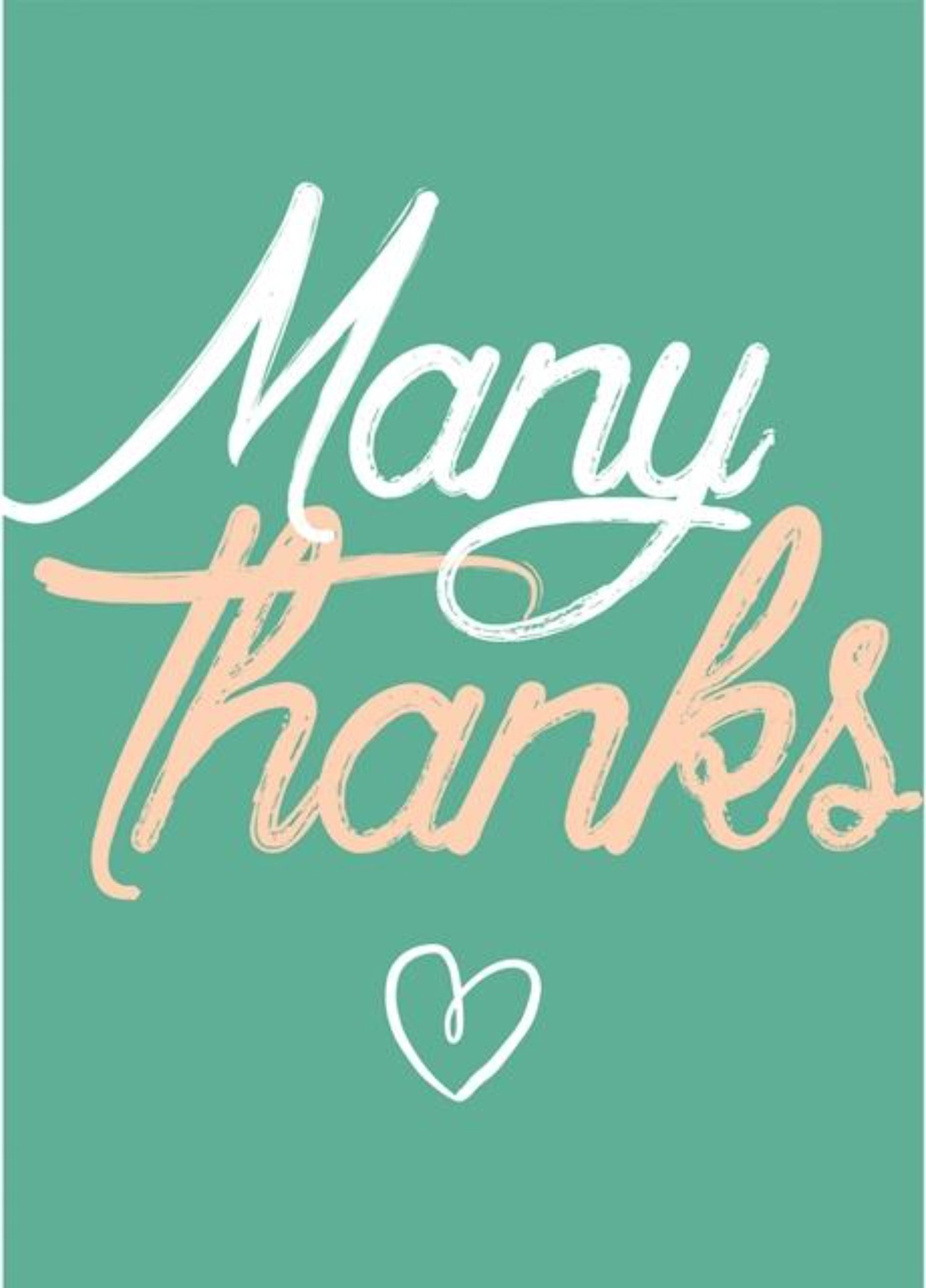 Many Thanks - Thank You Greeting Card.