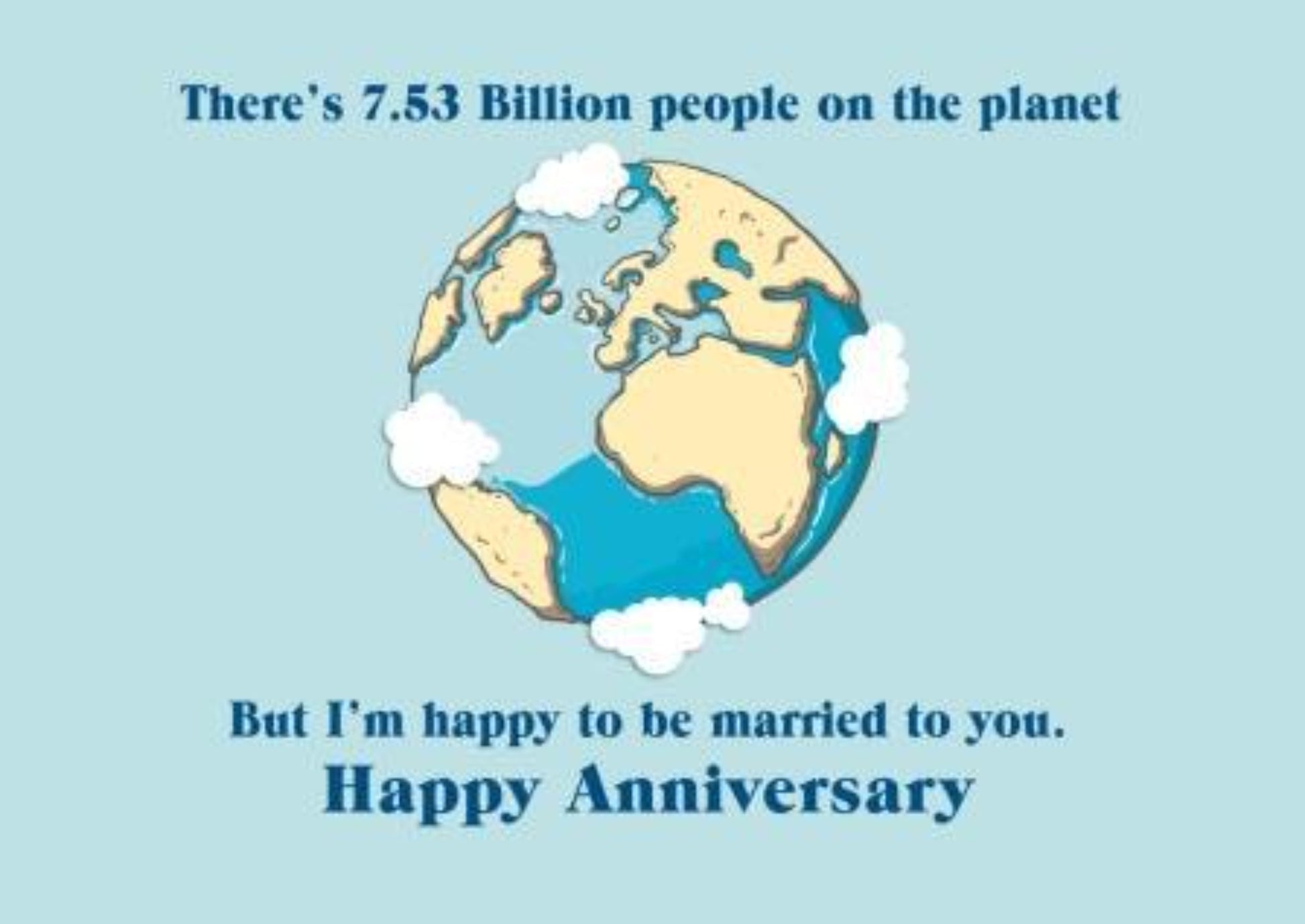 I'm Happy to be Married to You, Anniversary Greeting Card.