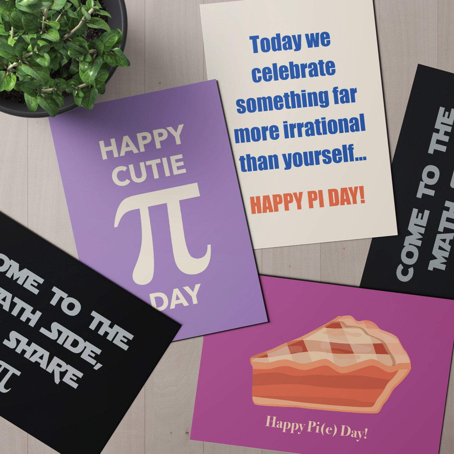 Pi Day Or Pie Day: Postcard Bundle; Pack Of 5 Or 10 Postcards.