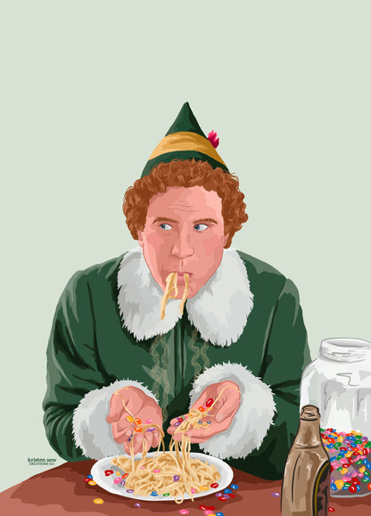 Buddy The Elf Spaghetti Christmas Postcard Pack.