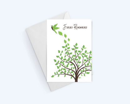 Memorial Card: Remembered Forever Sympathy Greeting Card