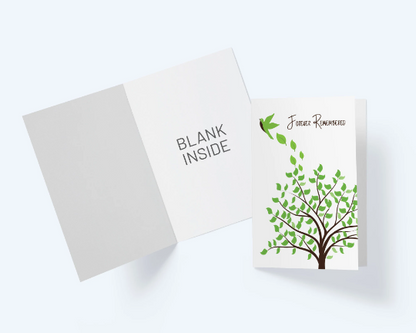 Memorial Card: Remembered Forever Sympathy Greeting Card